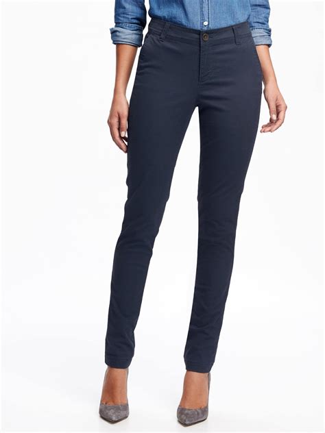 navy blue khaki pants women.